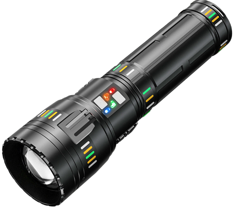 Lanterna super-luminoasa tip laser Led 90W 5000 lumeni cu USB si USB type C si functie de baterie externa